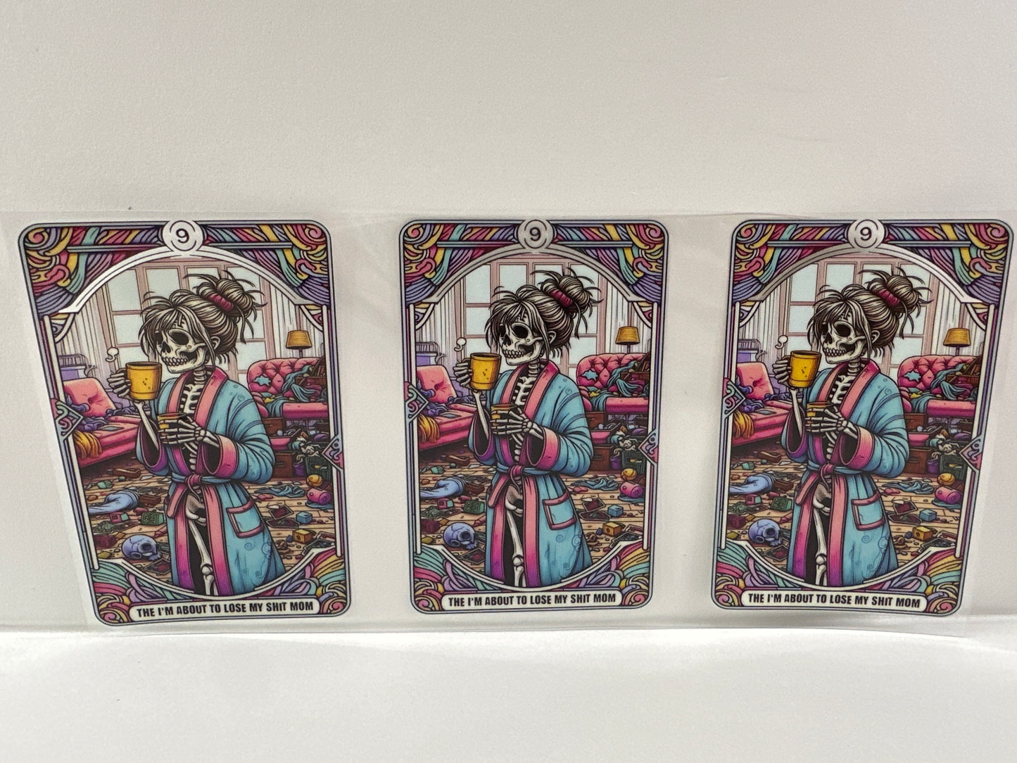 G551 I’m about to lose my shit mom tarot card