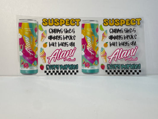 G14 Alani energy drink - suspect claims she’s always broke but buys an Alani every day