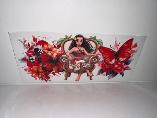 G954 Disney Princess Moana with flower and butterfly