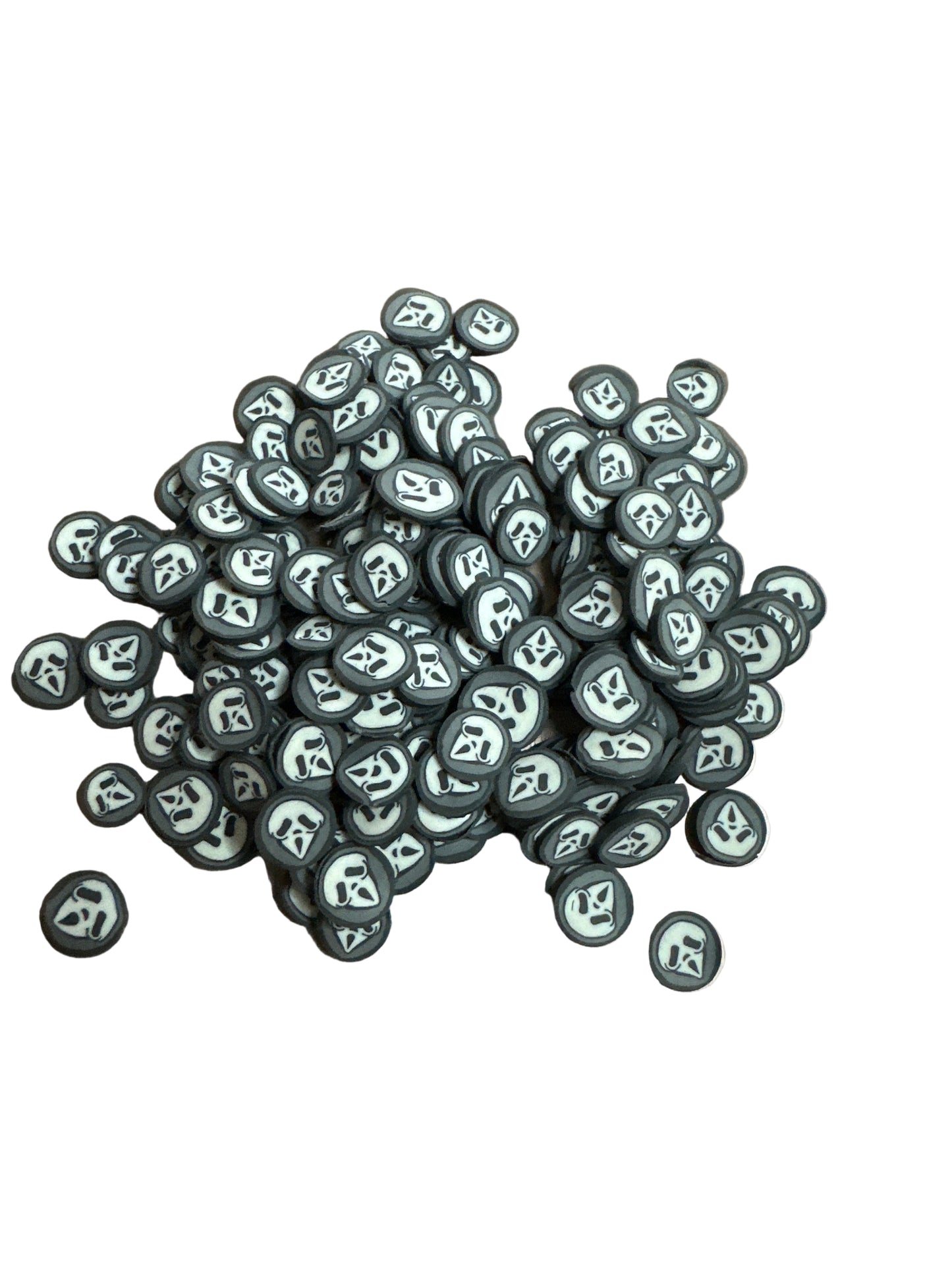 Ghost Face Clay Pieces