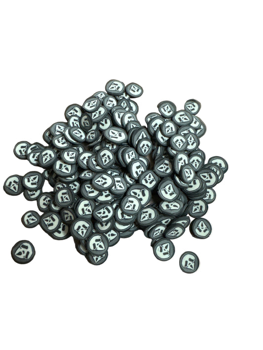 Ghost Face Clay Pieces