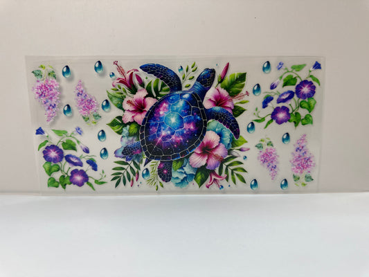 F454 sea turtle with flowers