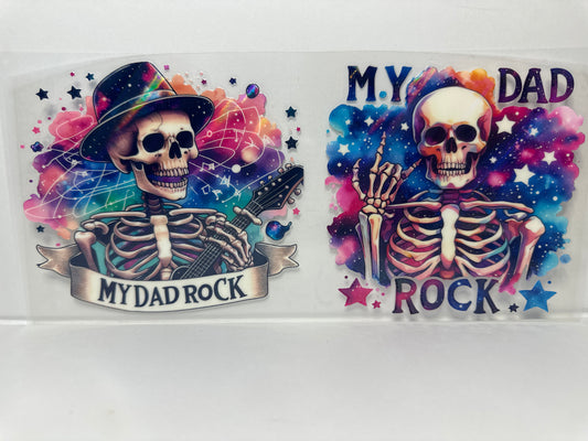 E361 Dad Rock skull holographic