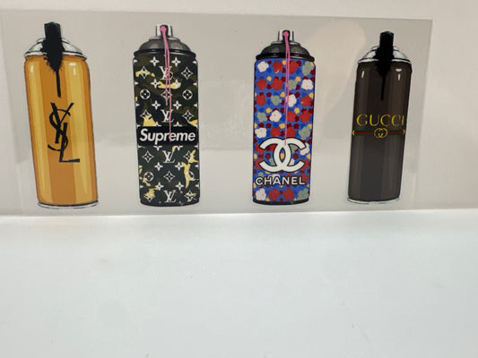 F917 designer inspired spray paint bottle