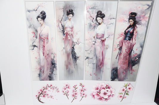 H2638 Cherry blossom Geisha element sheet
