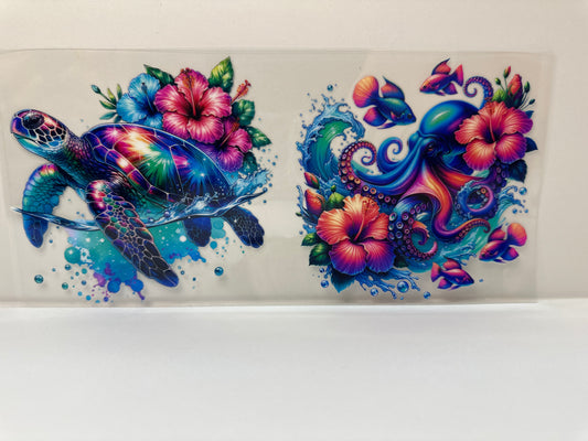 F451 sea turtle and octopus