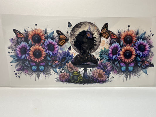 F911 fairy with flowers and butterflies