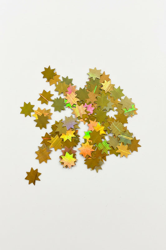 Gold Sun holographic Flowers- Shaped Glitter 8g | Luxy Customs