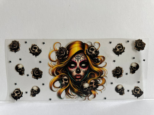H49 tattooed girl w/skulls sassy