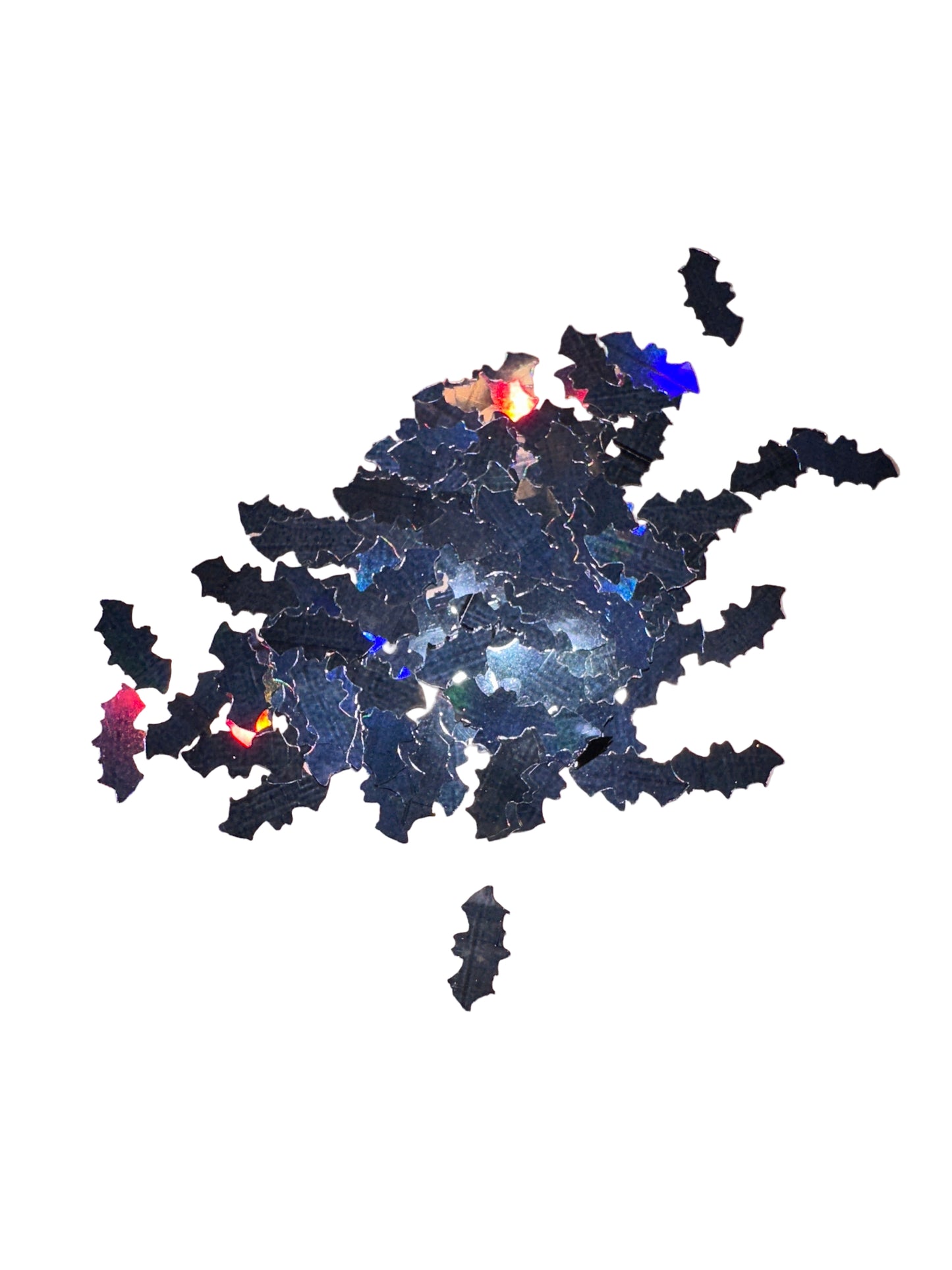Black Bats Shaped Glitter