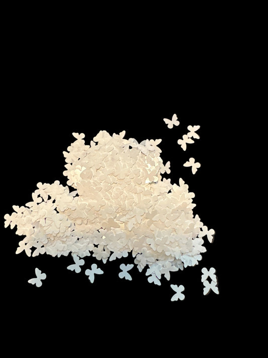 White Butterfly Shaped Glitter | Luxy Customs – Shaped Glitter 8g | Luxy Customs