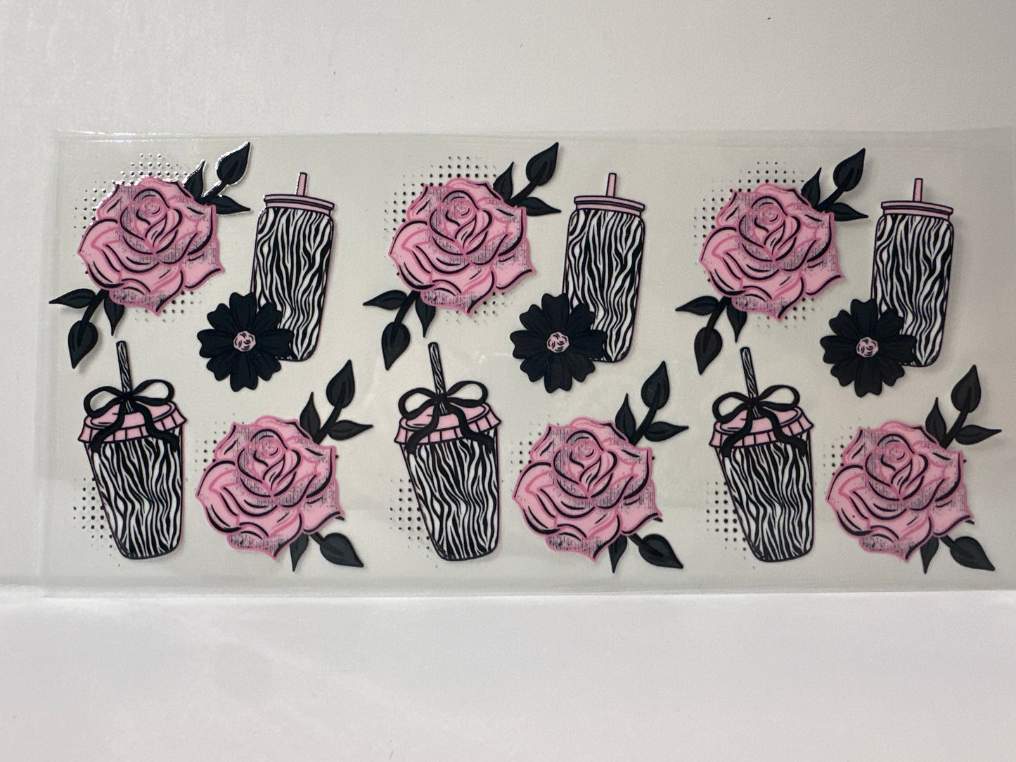 G614 tumblers, and flowers, pink and black misc