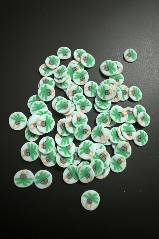 Coconut Palm Tree Clay– Shaped Glitter 8g | Luxy Customs
