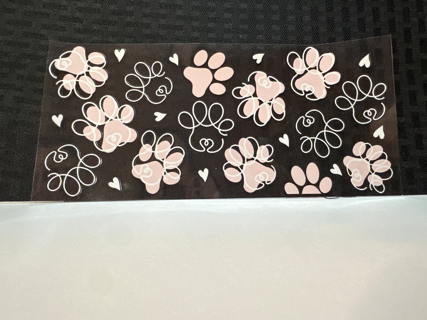 F 104 Pink and White Paws