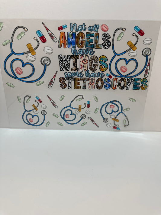 F781 nurses 40 ounce wrap not all angels have wings some have stethoscopes