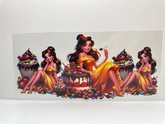 F829 Belle beauty and the beast, with cupcakes, Disney princess