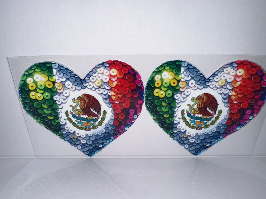 H1872 Mexican Flag Heart
