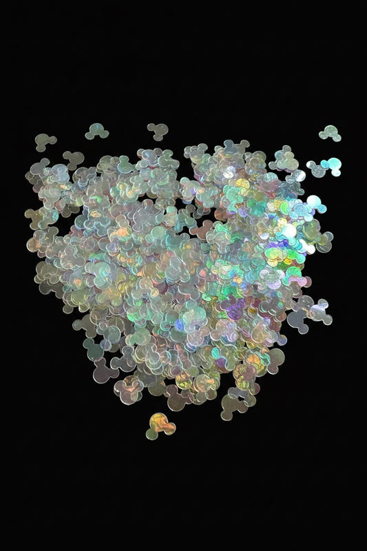 Translucent Holographic Micky - Shaped Glitter 8g | Luxy Customs