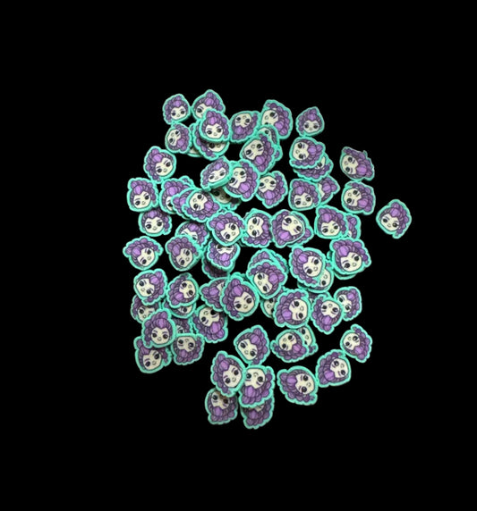 K-pop Purple/Green Clay – Shaped Glitter 8g | Luxy Customs