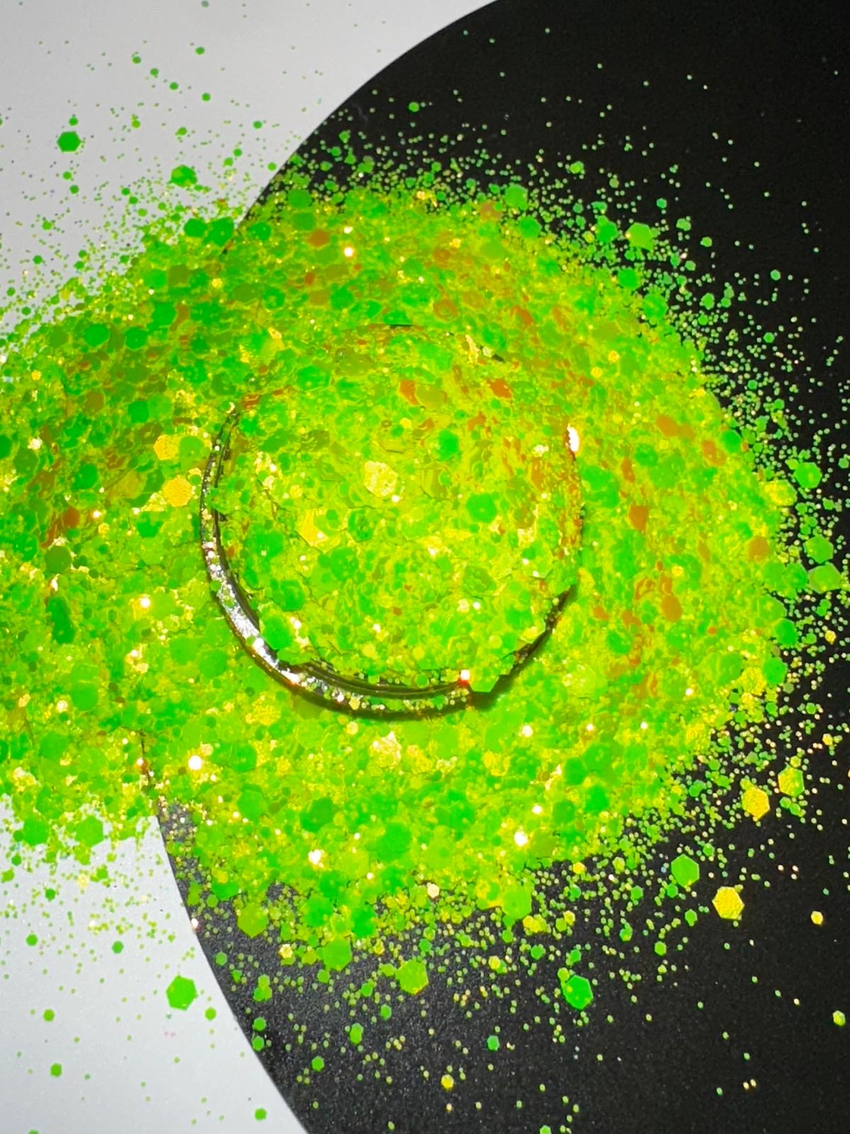 Lime Lite Luxe ✨ | Premium Neon Green Glitter Mix | Luxy Customs