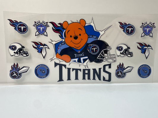 F498 NFL football Titans Winnie the Pooh