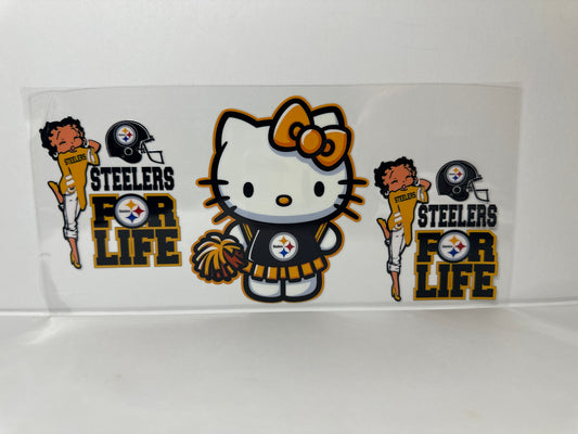 E356 NFL football Steelers Betty Bop and Hello Kitty