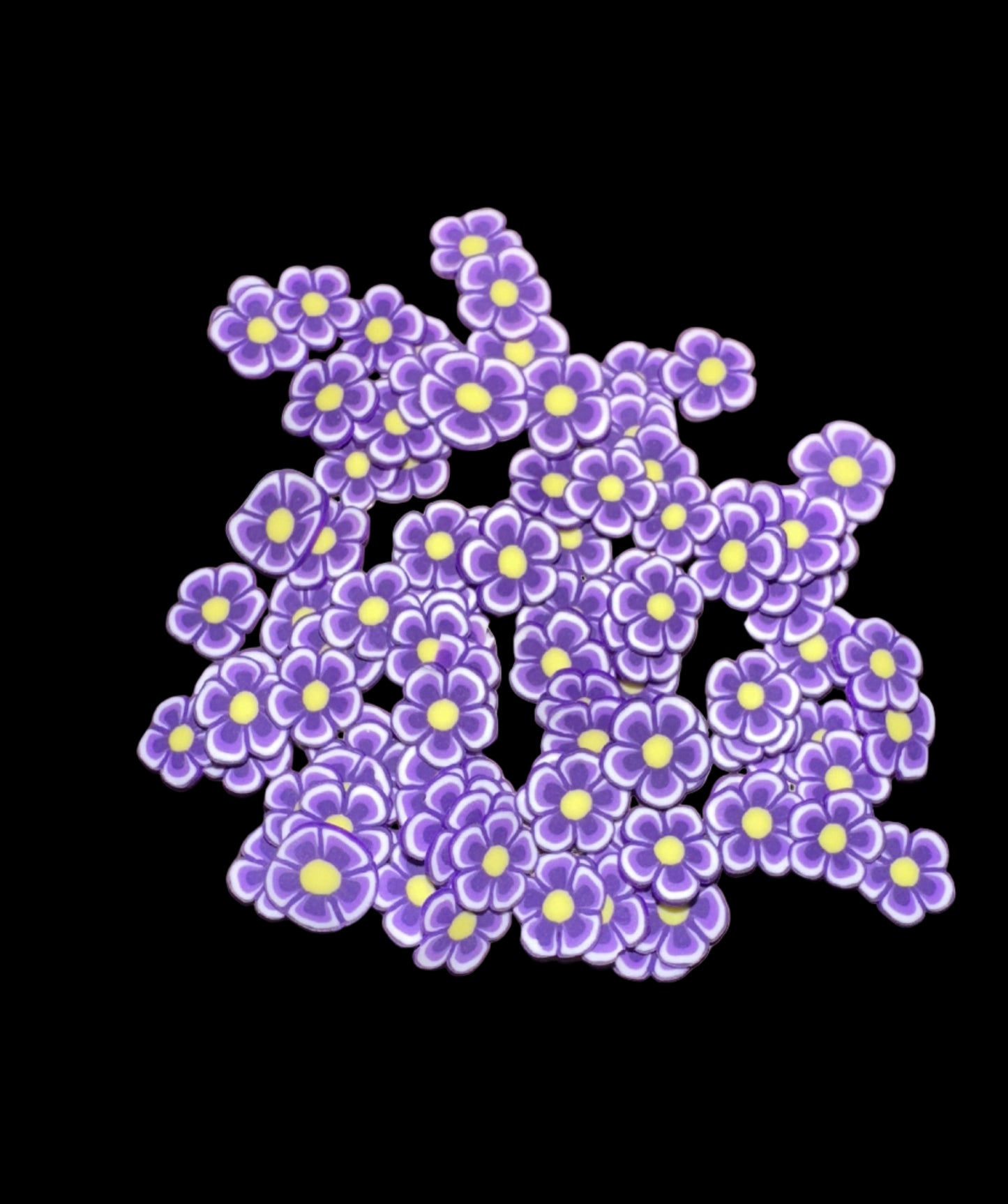 Purple flowers Clay Pieces