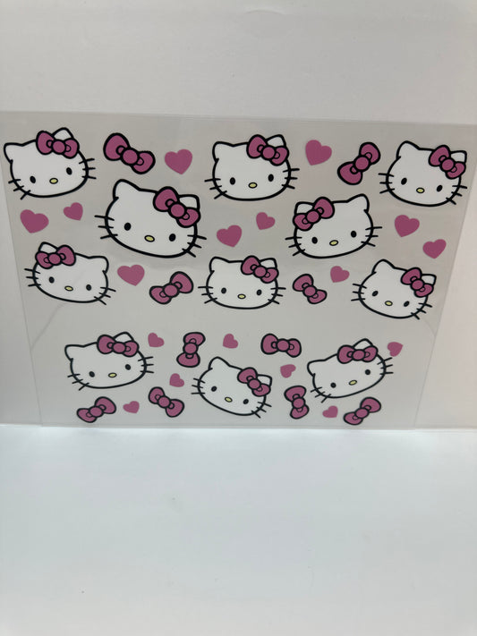 F788 hello Kitty with hearts, 40 ounce cup wrap