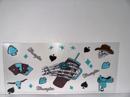 H22 wrangler coffee skull western