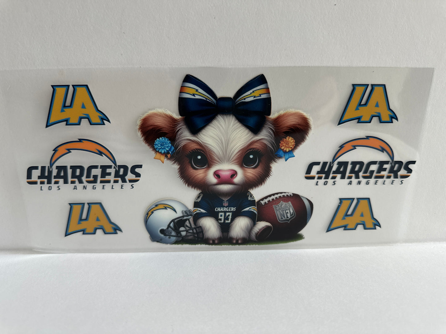 G804 NFL football Chargers cow