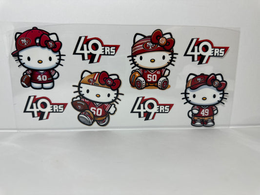 E355 NFL football 49ers hello kitty