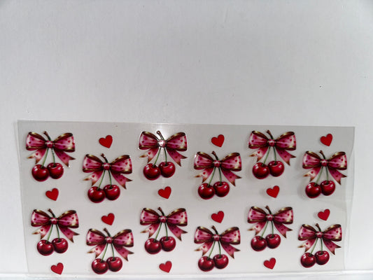 H32 cherries with bows and hearts fruit