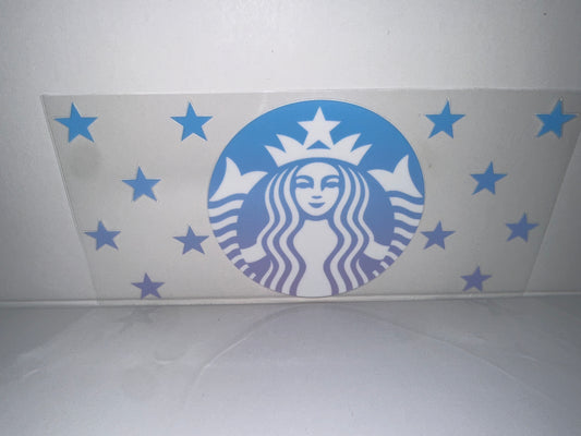 G1059 coffee Starbucks with stars blue