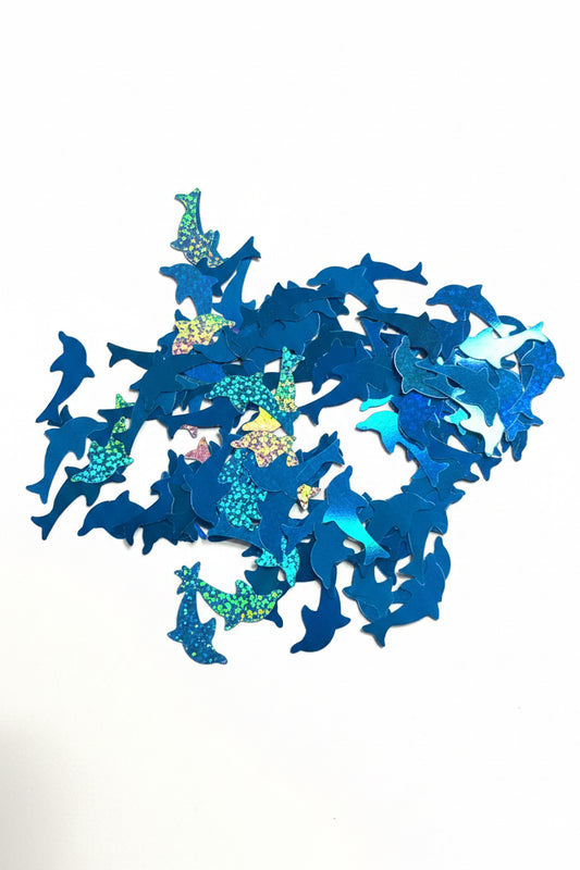 Blue Dolphin - Shaped Glitter 8g | Luxy Customs