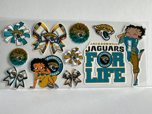 G1293 NFL football jaguars Betty Boop