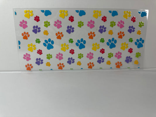 E92 colorful paw prints
