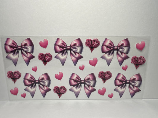 H1471 pink bows with roses