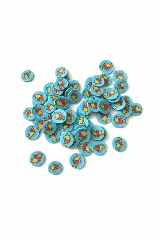 Pooh Bear Blue Clay Pieces – Shaped Glitter 8g | Luxy Customs