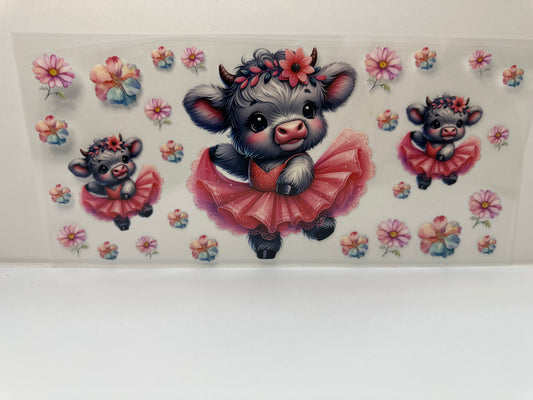F440 cow with pink tutu and flowers