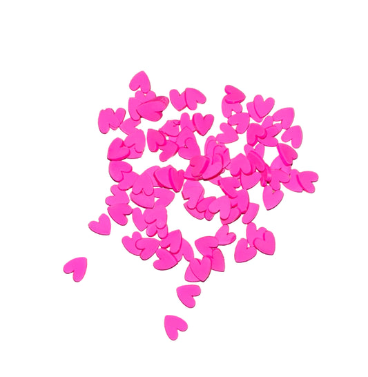 Pink Hearts Clay Pieces