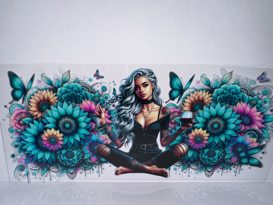 H1658 girl with flowers