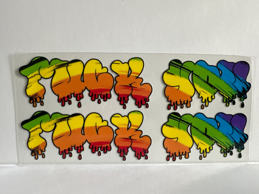 H69 fuck you multi colored sassy