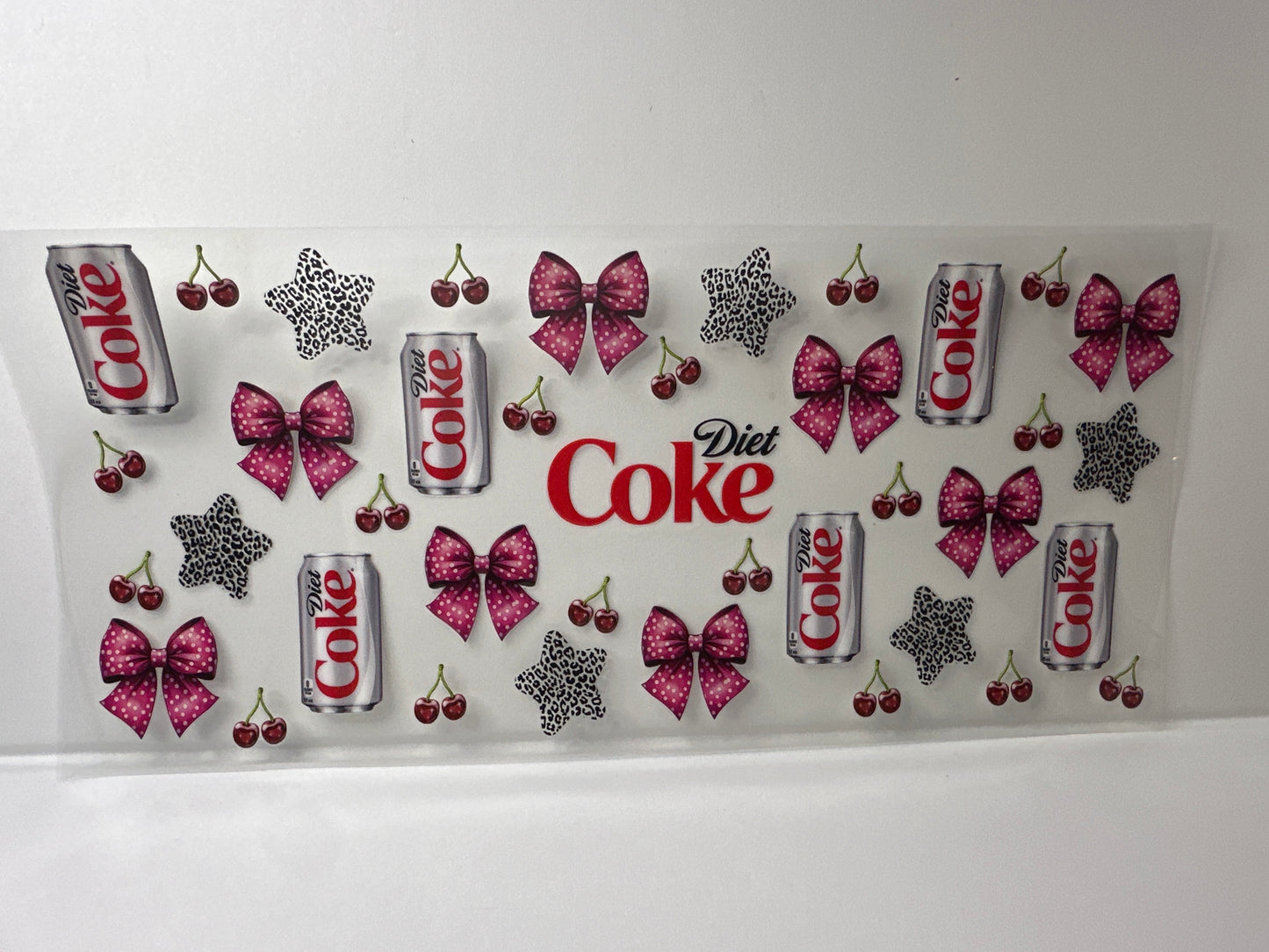 F756 Diet Coke with stars, cherries, and bows