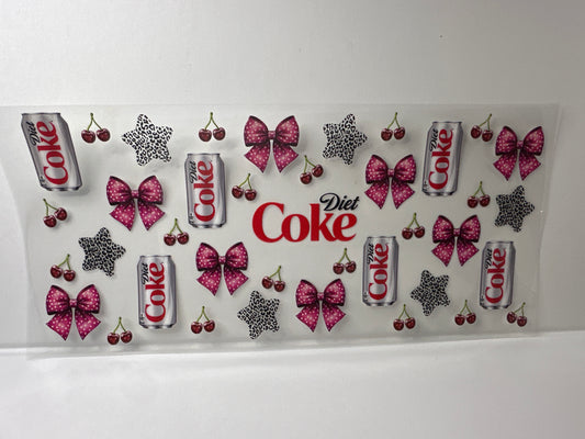 F756 Diet Coke with stars, cherries, and bows