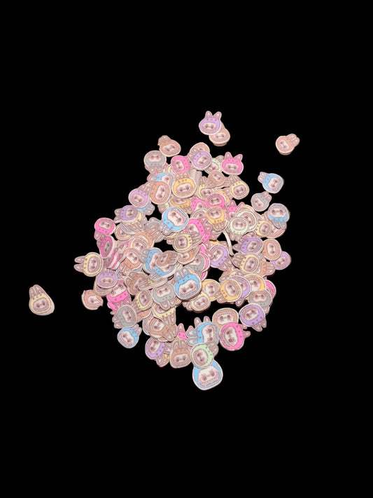 Labubu multi color Clay Pieces