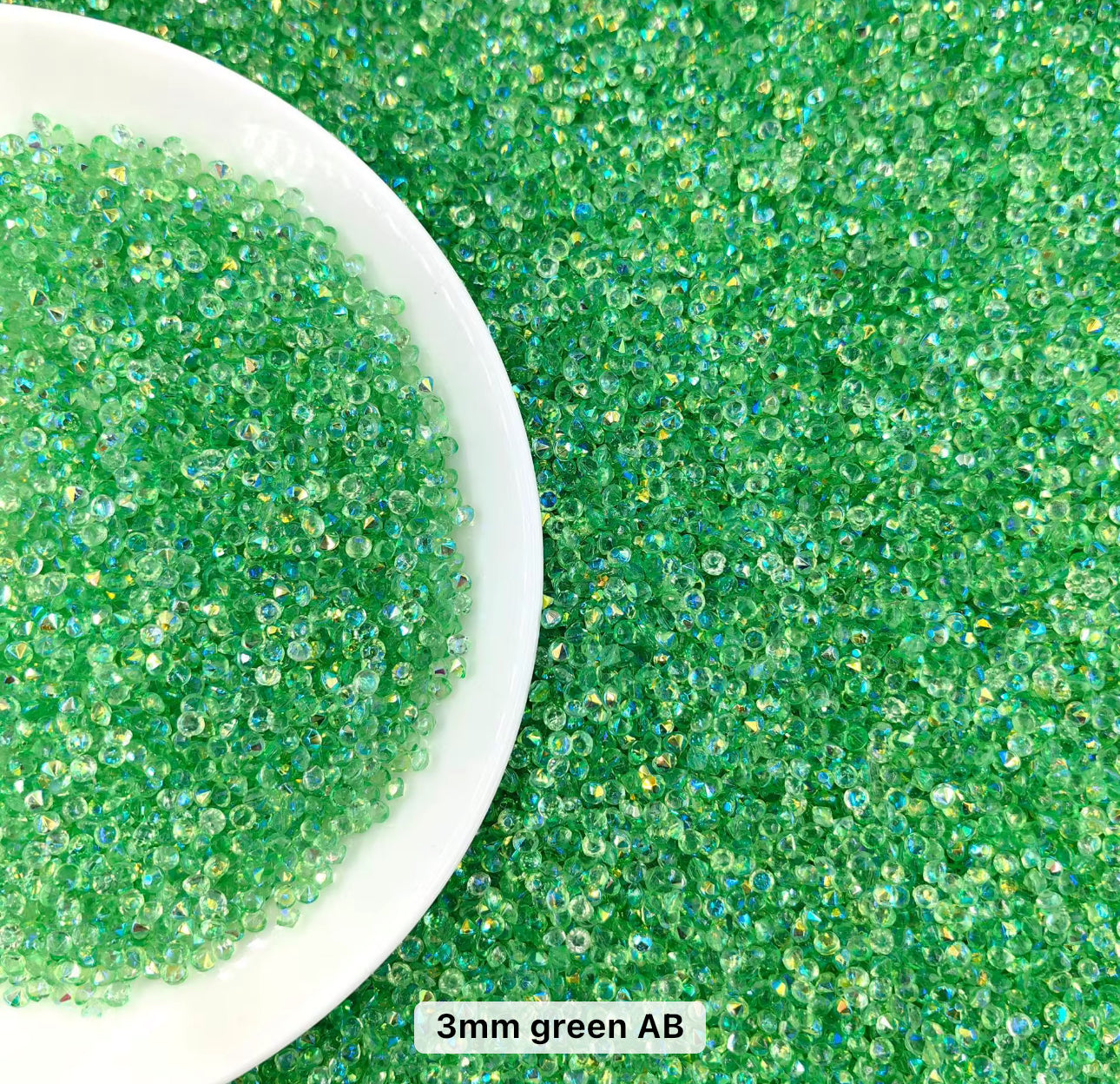 3mm Pointed Back Crystals – 100g Bag