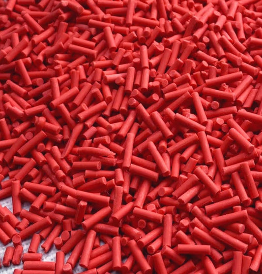 Red Sprinkle Clay Pieces