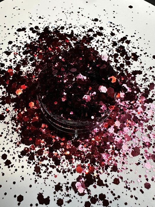 Velvet Merlot Bear Chunky Glitter 2oz – Chunky Glitter 2 oz | Luxy Customs