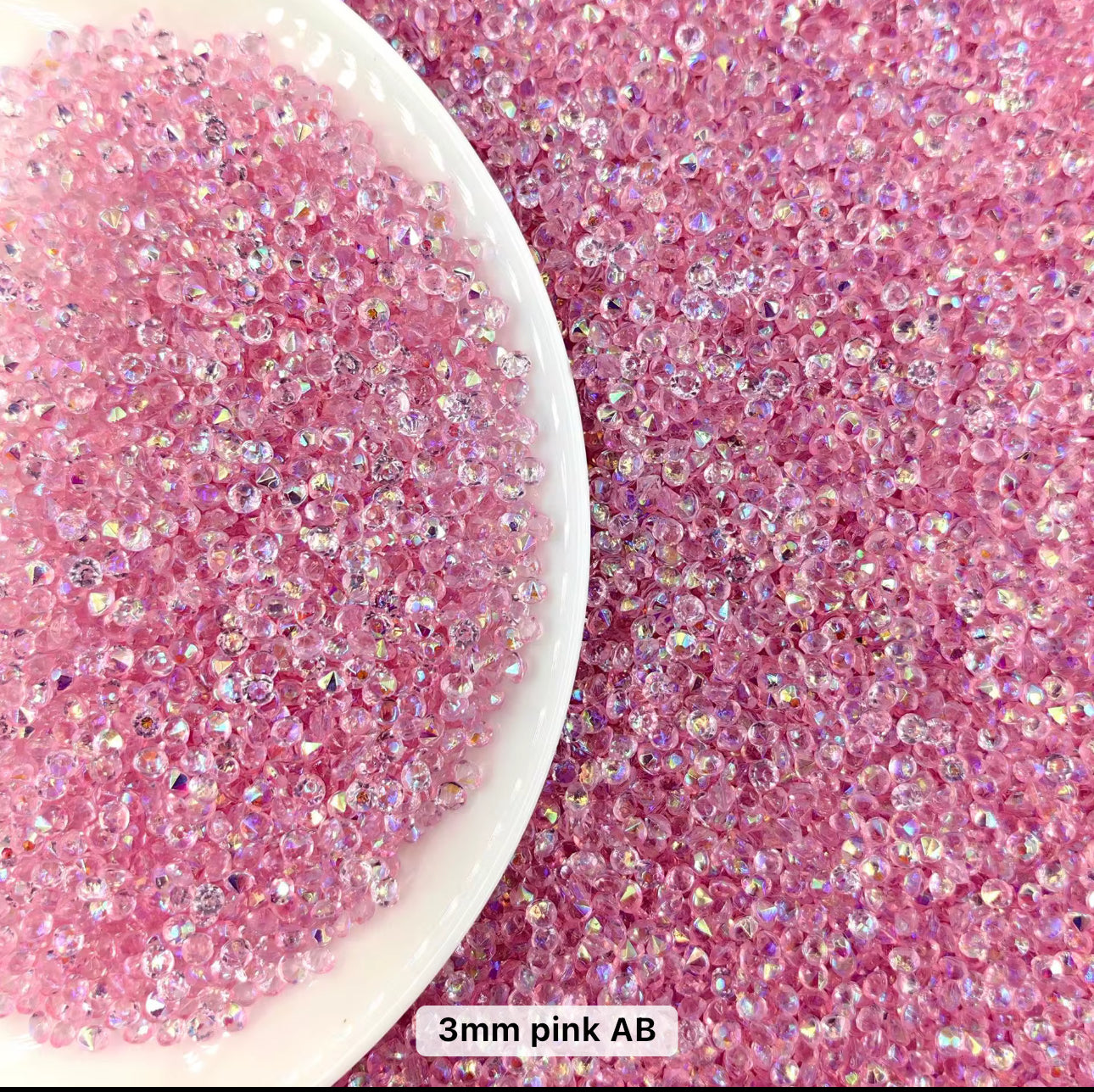 3mm Pointed Back Crystals – 100g Bag