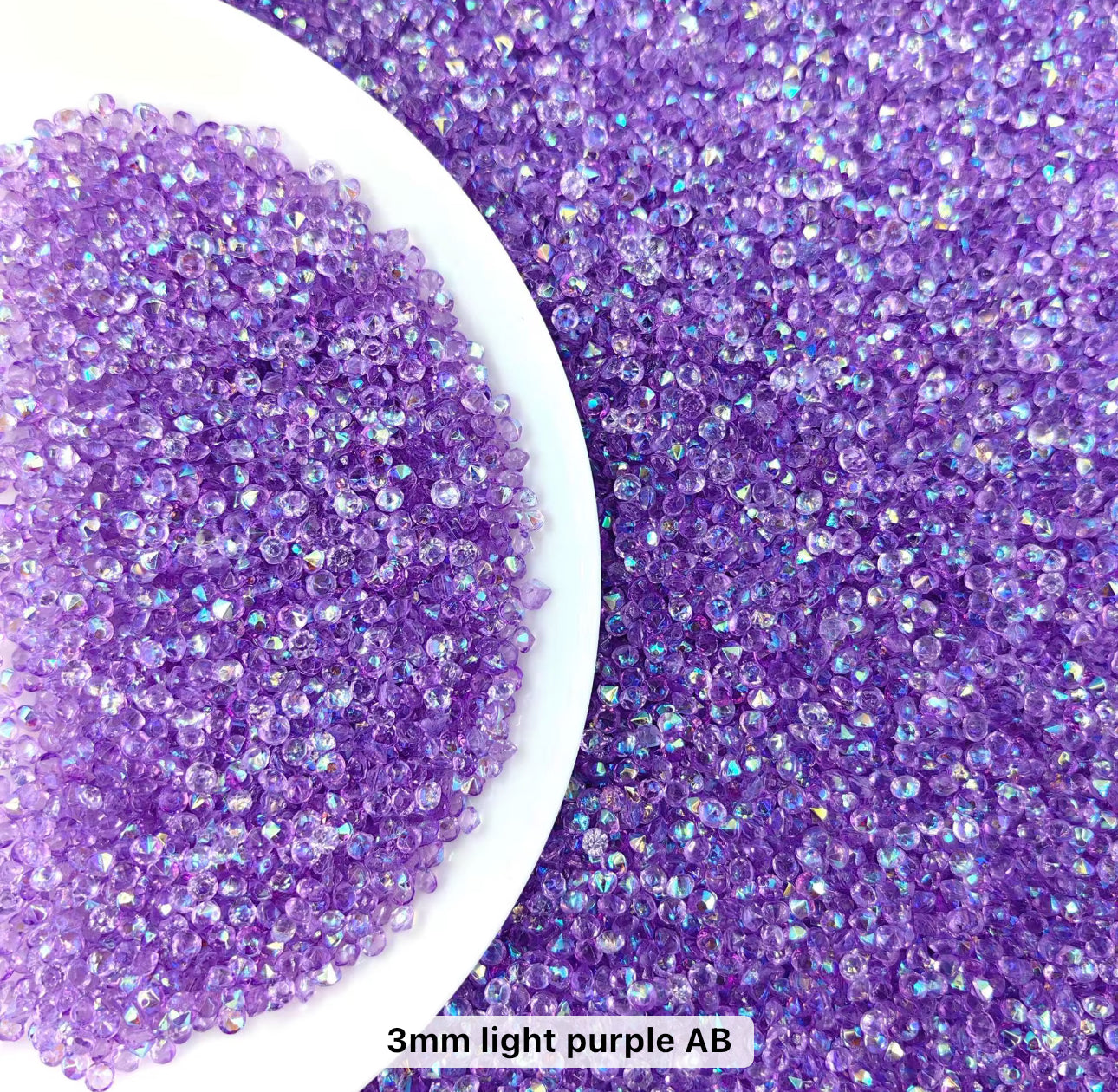 3mm Pointed Back Crystals – 100g Bag